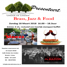 Wensconcert met Brass, Jazz en Food in Onder de Linden